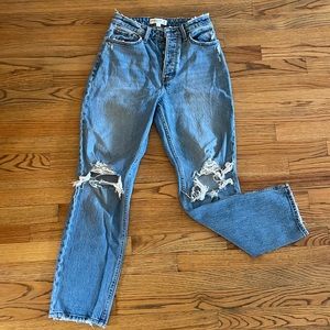 Abercrombie & Fitch curve love ripped jeans